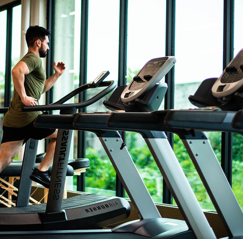 Athlete training with a coach